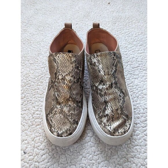 Hey Dude Womens Sneaker Peyton Snake Skin Print Brown / Gold Slip-On 9 - Picture 2 of 8
